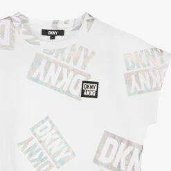 DKNY Teen Girls White Iridescent Logo T-Shirt -Molo Store dkny teen girls white iridescent logo t shirt 503213 c2ef909be40c9d6447bba6f4bfe571c7274f18a2