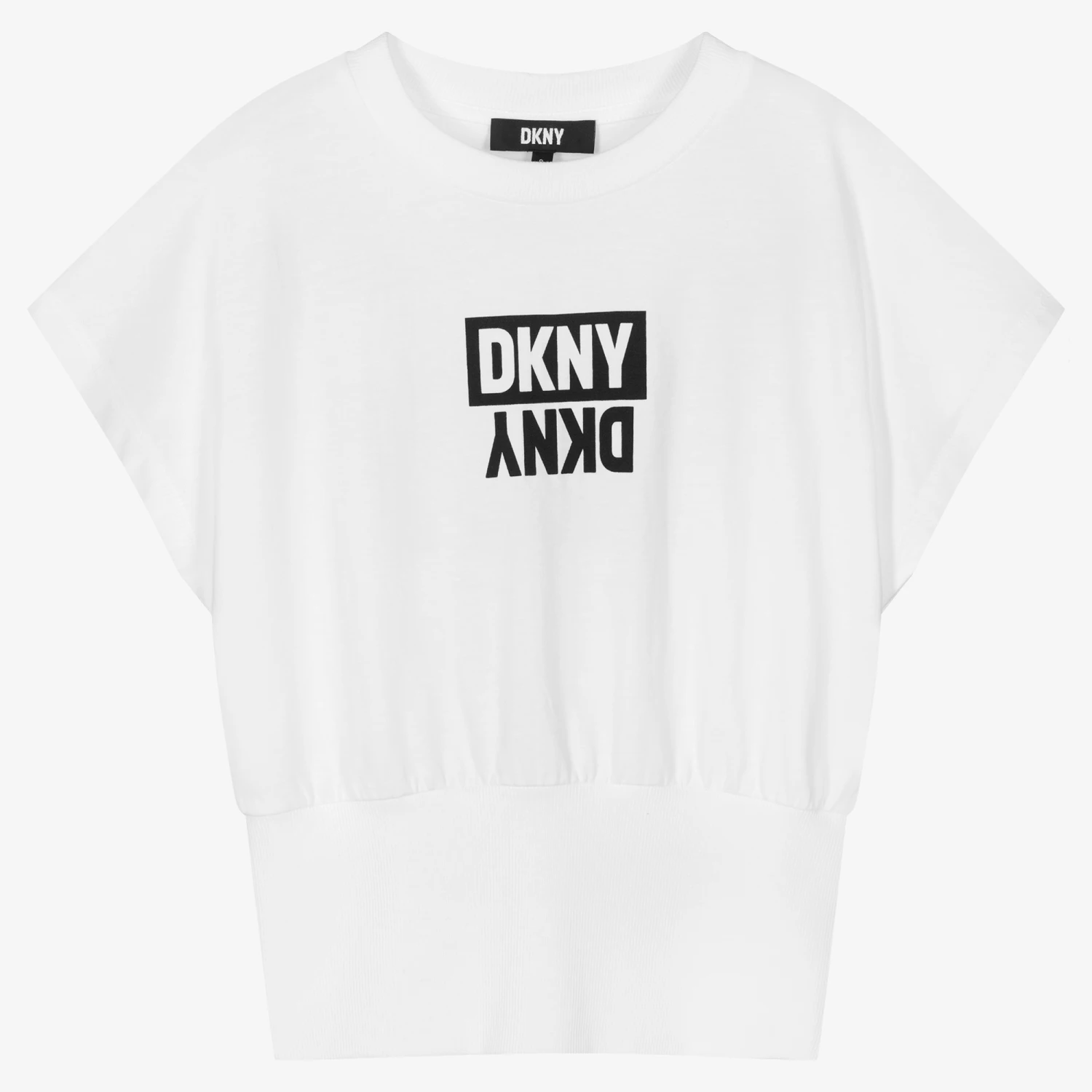 DKNY Teen Girls White Logo T-Shirt 1 DKNY Teen Girls White Logo T-Shirt