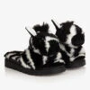 Dolce & Gabbana Teen Girls Black Zebra Sliders