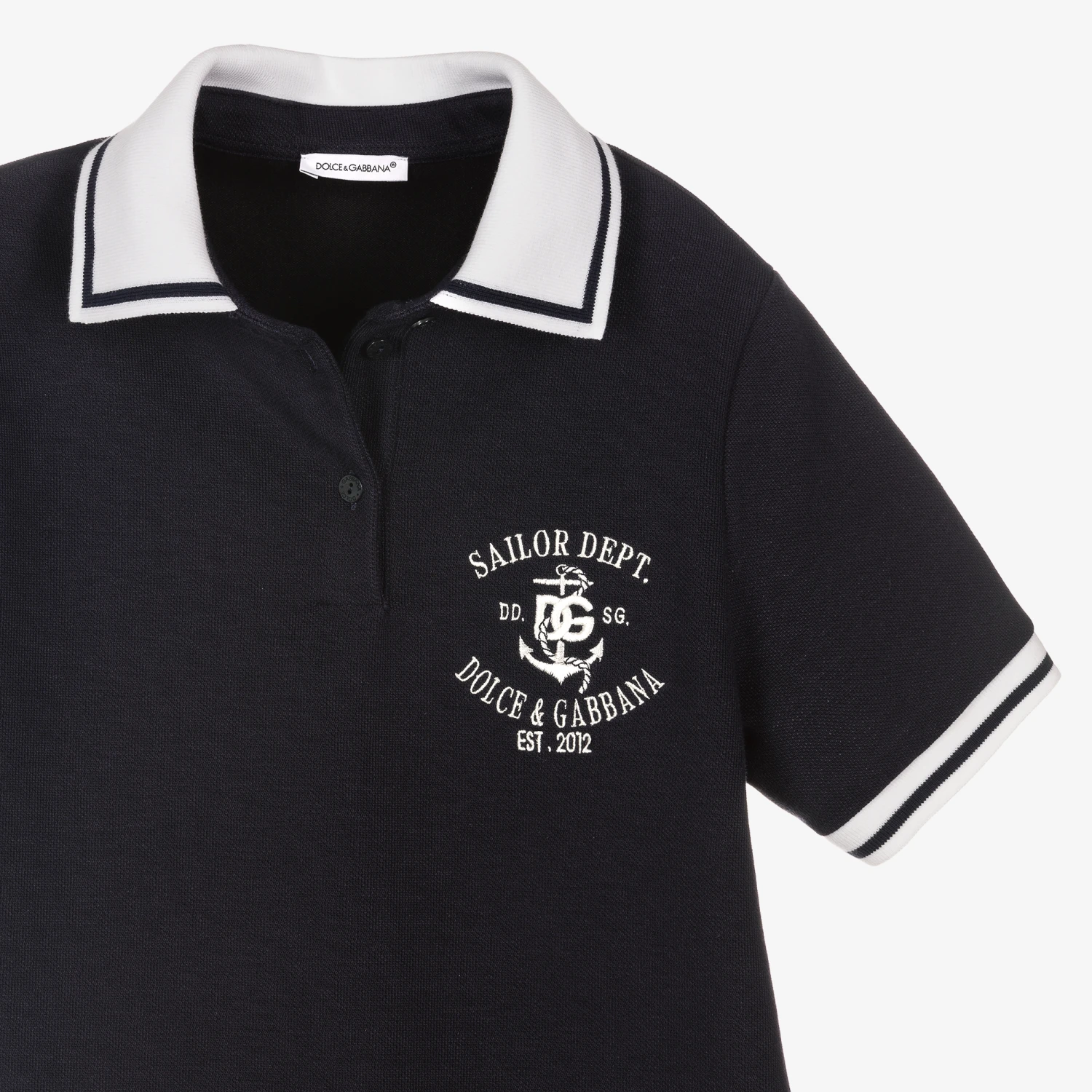 Dolce & Gabbana Teen Girls Navy Blue Polo Dress 3 Dolce & Gabbana Teen Girls Navy Blue Polo Dress - Image 3