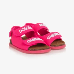 Dolce & Gabbana Teen Girls Pink Logo Sandals
