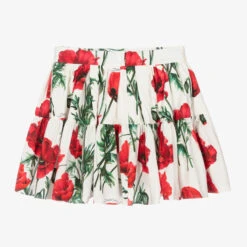 Dolce & Gabbana Teen Girls White Poppy Mini Skirt -Molo Store dolce gabbana teen girls white poppy mini skirt 486807 e370e8b5d82b527c5c8d056e1511c7edaae6a6e2