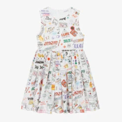 Dolce & Gabbana Teen White Cotton Smemo Dress