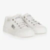 Dolce & Gabbana Teen White Leather Lace-Up Trainers