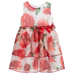 Dr. Kid Teen Red & White Floral Dress