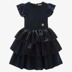 Elie Saab Teen Girls Blue Sparkle Dress