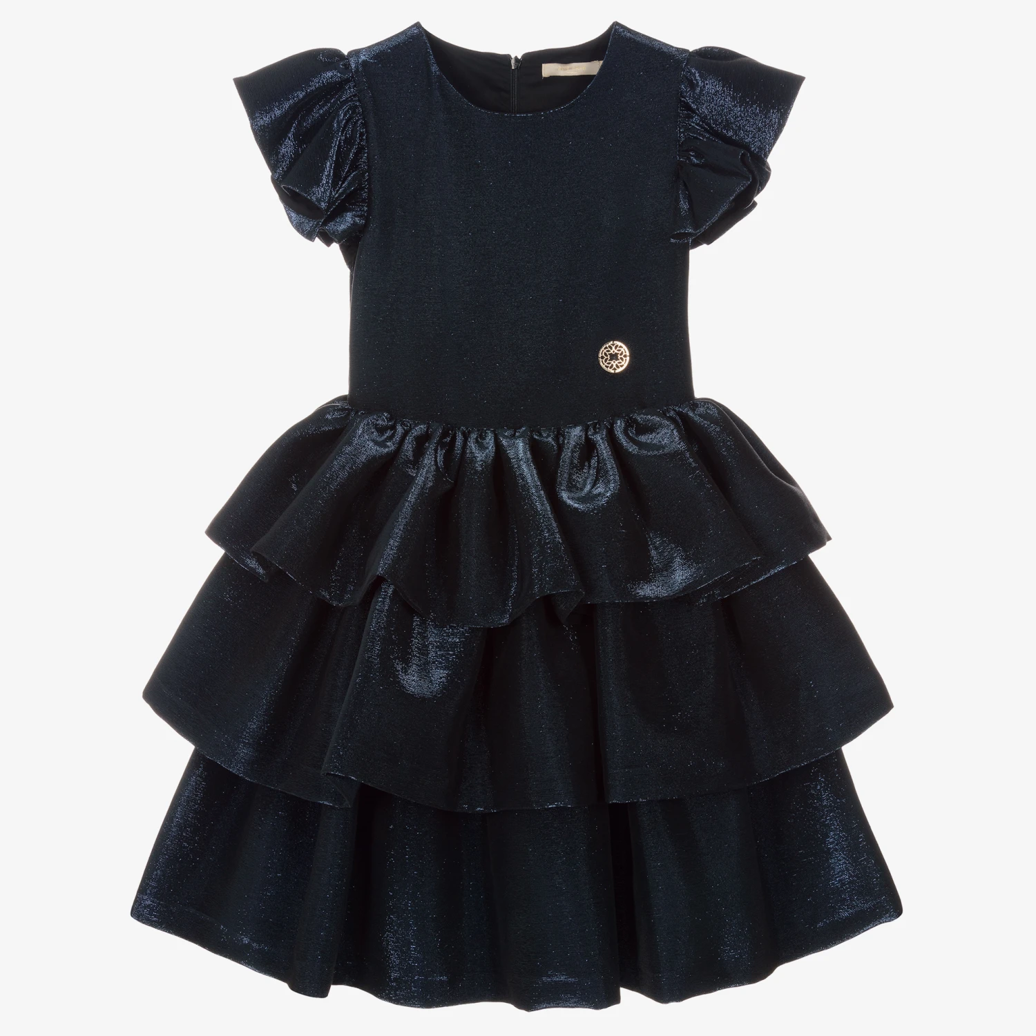 Elie Saab Teen Girls Blue Sparkle Dress 1 Elie Saab Teen Girls Blue Sparkle Dress