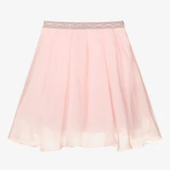 Elie Saab Teen Girls Pink Silk Organza Skirt