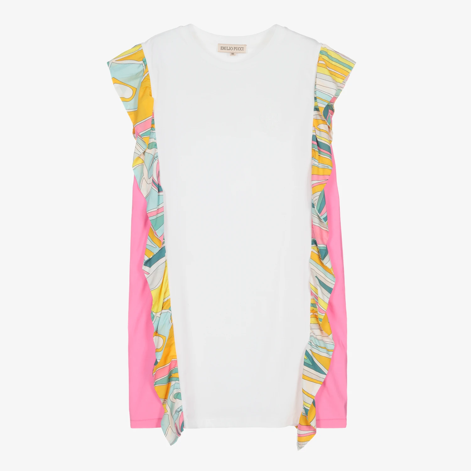 PUCCI Teen White & Pink Lance Dress 1 PUCCI Teen White & Pink Lance Dress