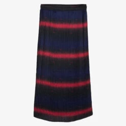 Emporio Armani Teen Girls Blue Pleated Skirt