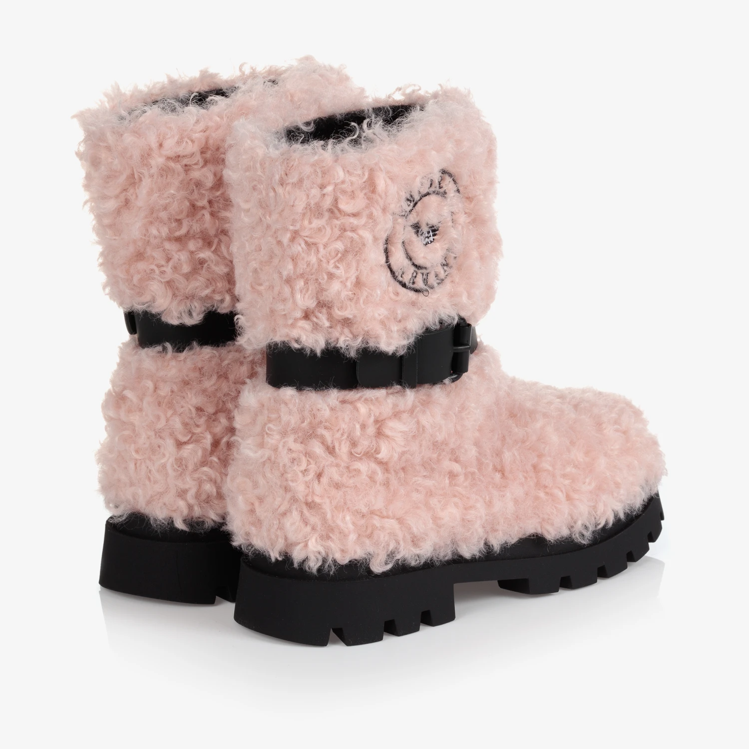 Emporio Armani Teen Girls Pink Fluffy Boots 2 Emporio Armani Teen Girls Pink Fluffy Boots - Image 2