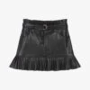 Guess Teen Girls Black Faux Leather Skirt