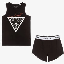 Guess Teen Girls Black Short Pyjamas