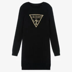 Guess Teen Girls Black Sweater Dress