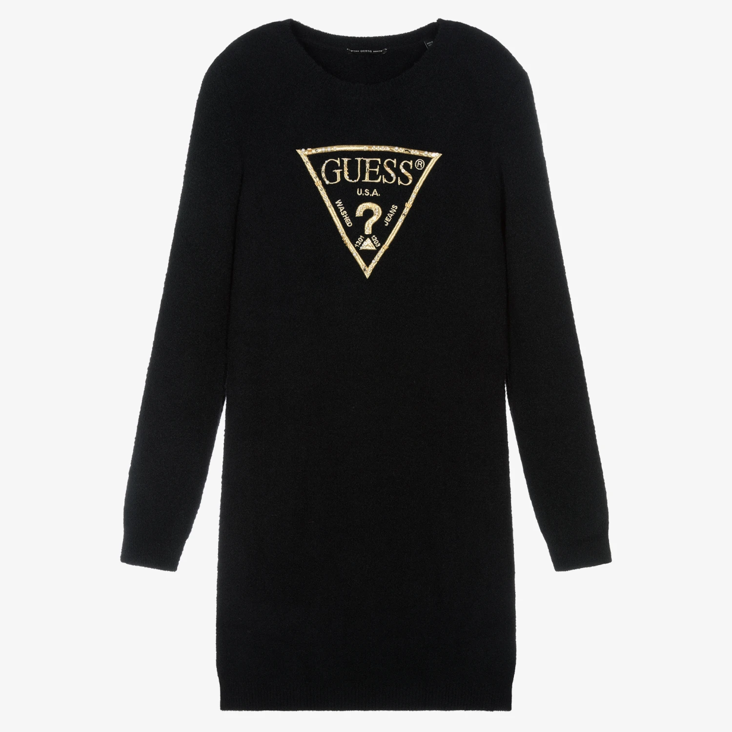 Guess Teen Girls Black Sweater Dress 1 Guess Teen Girls Black Sweater Dress