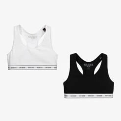 Guess Teen Girls Black & White Bralettes (2 Pack)