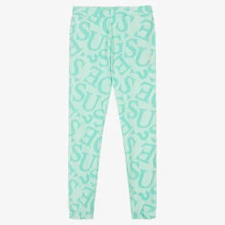 Guess Teen Girls Green Logo Joggers