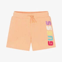 Guess Teen Girls Pastel Orange Logo Shorts