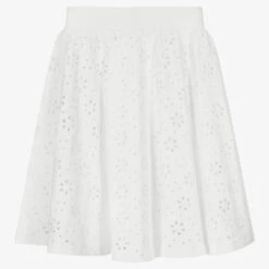 Guess Teen Girls White Broderie Anglaise Skirt
