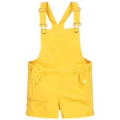 Guess Teen Girls Yellow Dungaree Shorts