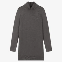 Guess Teen Grey Roll Neck Knit Dress