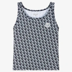 Guess Teen Navy Blue Cropped Top