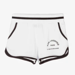 KARL LAGERFELD KIDS Teen Girls White Sport Shorts