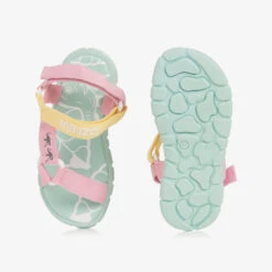KENZO KIDS Teen Girls Pink & Green Velcro Sandals -Molo Store kenzo kids teen girls pink green velcro sandals 500498 6e096fc5b4081b6e6ec0d7459cc7fabf48c53b0c