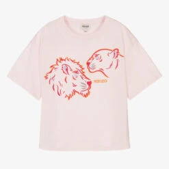 KENZO KIDS Teen Girls Pink Multi-Iconics T-Shirt