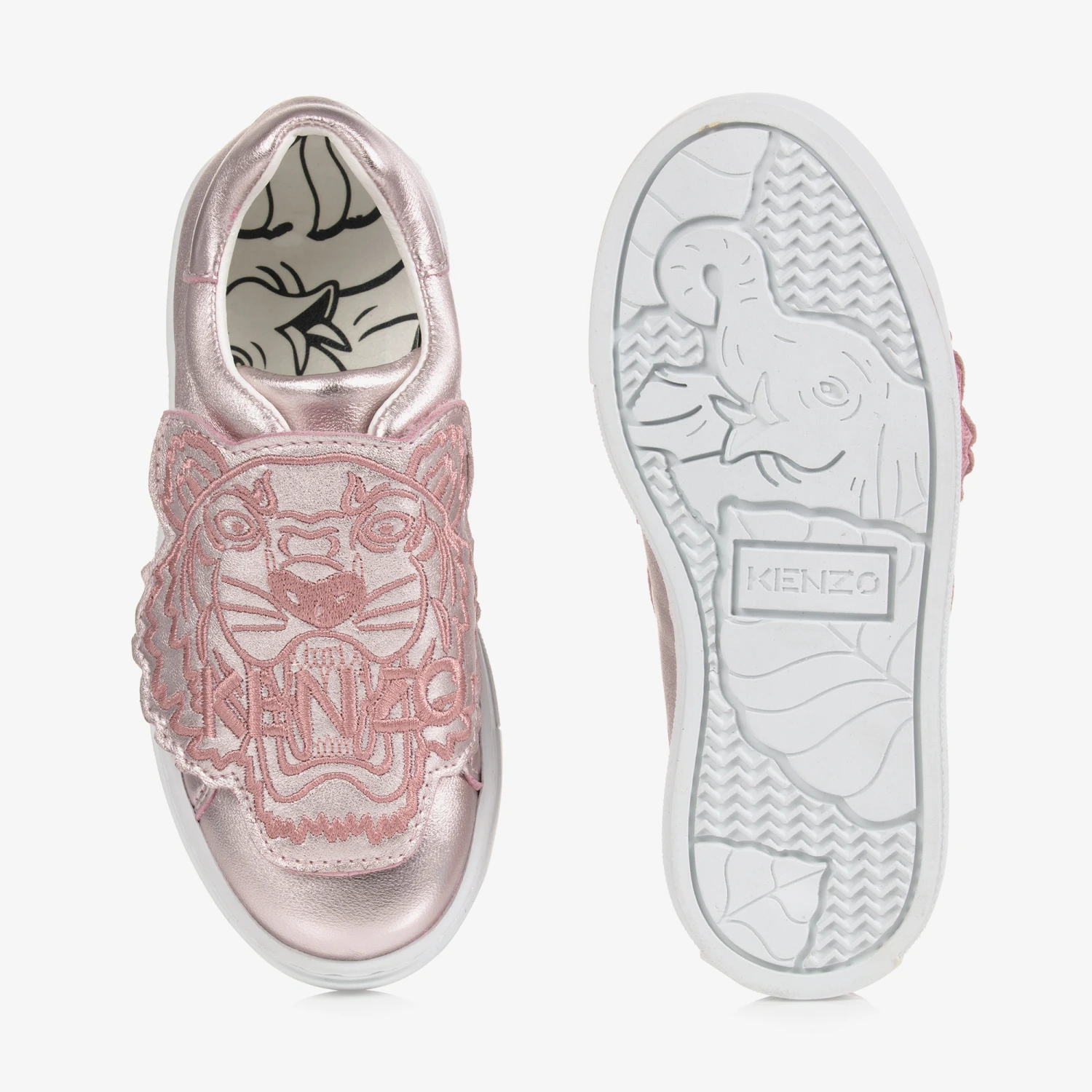 KENZO KIDS Teen Girls Pink Tiger Trainers 3 KENZO KIDS Teen Girls Pink Tiger Trainers - Image 3