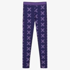 KENZO KIDS Teen Girls Purple Leggings