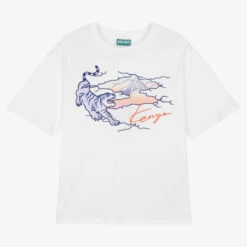 KENZO KIDS Teen Girls White Cotton T-Shirt