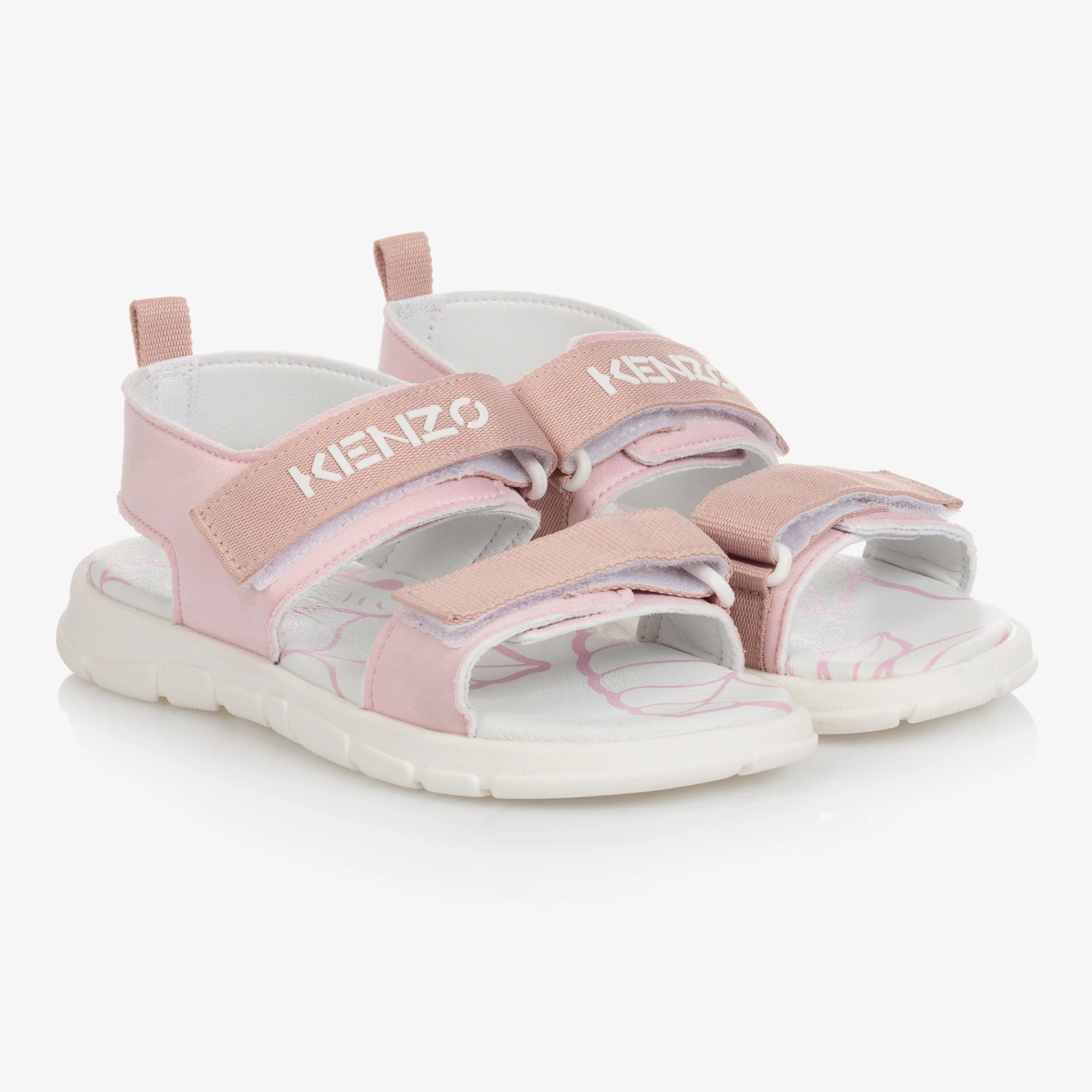 KENZO KIDS Teen Pink Velcro Sandal 1 KENZO KIDS Teen Pink Velcro Sandal