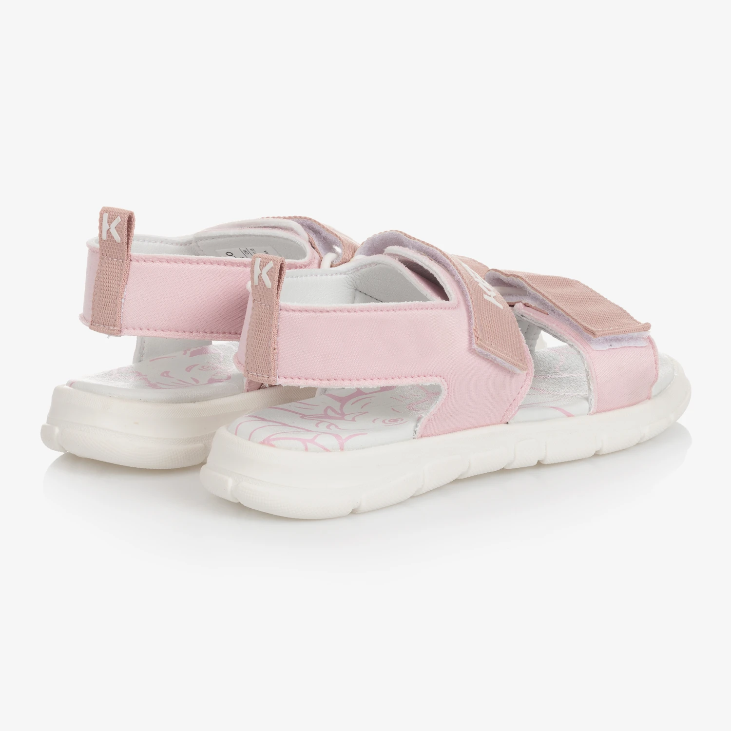 KENZO KIDS Teen Pink Velcro Sandal 2 KENZO KIDS Teen Pink Velcro Sandal - Image 2