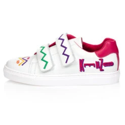 KENZO KIDS Teen White Logo Trainers -Molo Store kenzo kids teen white logo trainers 333343 e467694488ed64eacee78cb35225bd693be40ff5