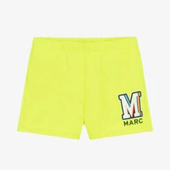 MARC JACOBS Teen Girls Neon Yellow Jersey Logo Shorts