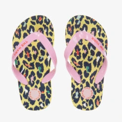 MARC JACOBS Teen Yellow Cheetah Flip-Flops