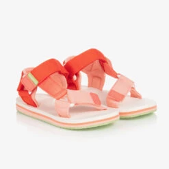 Mayoral Teen Girls Orange & Pink Strap Sandals