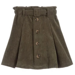 Mayoral Teen Green Curdoroy Skirt