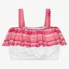 Missoni Teen Girls White & Pink Zigzag Top
