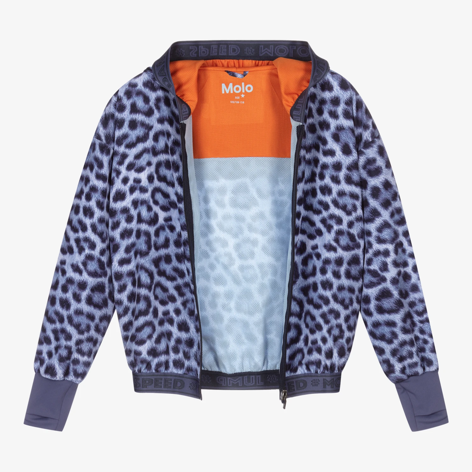 Molo Teen Blue Leopard Jacket 4 Molo Teen Blue Leopard Jacket - Image 4