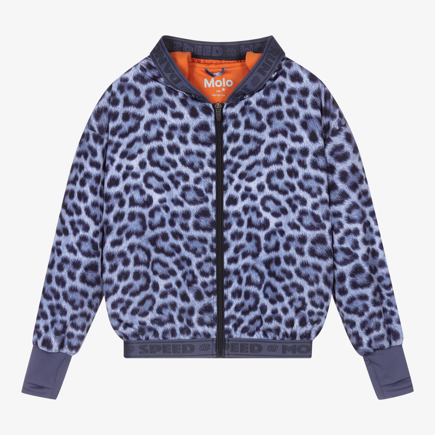 Molo Teen Blue Leopard Jacket 1 Molo Teen Blue Leopard Jacket
