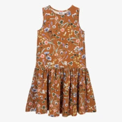 Molo Teen Brown Floral Cotton Dress