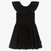 Molo Teen Girls Black Cotton Ruffle Dress