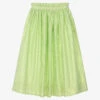 Molo Teen Girls Green Gingham Skirt