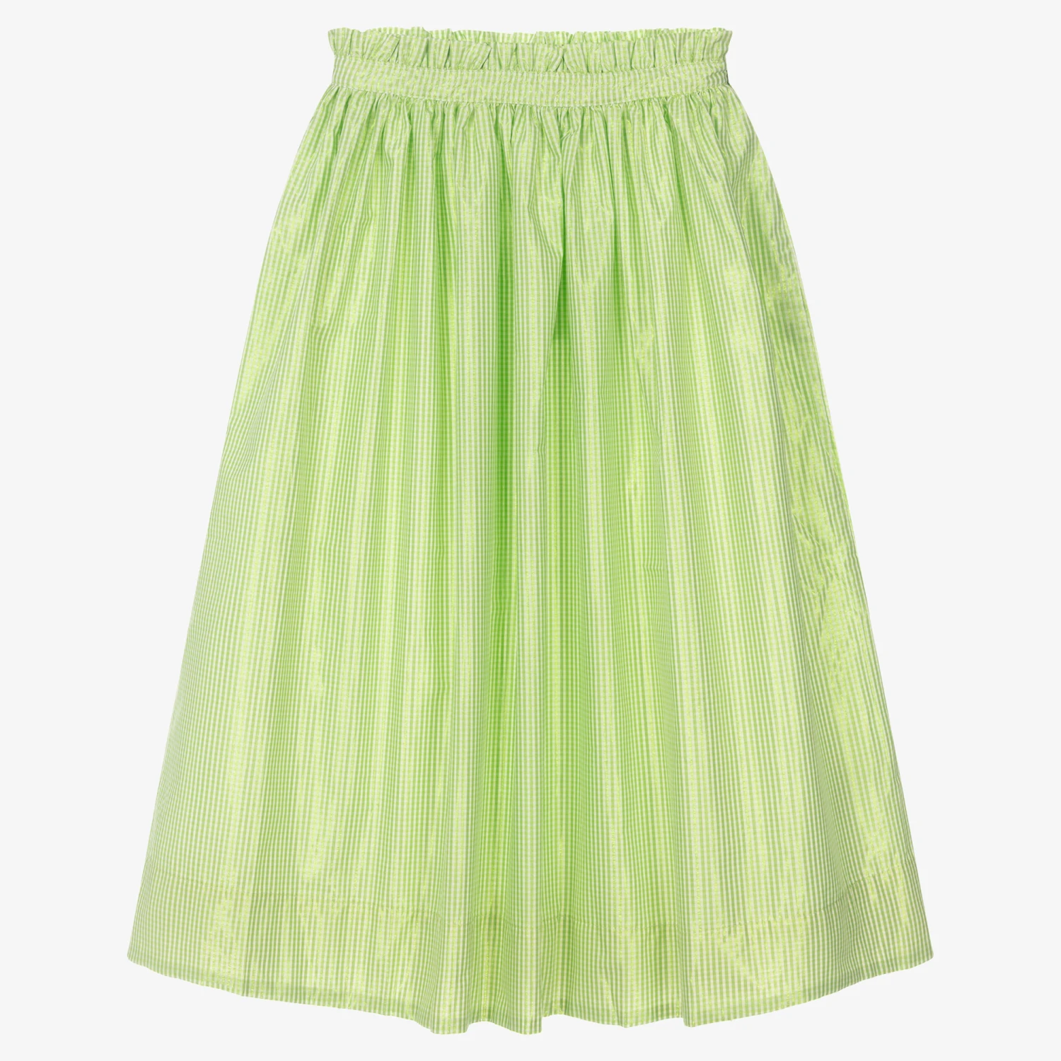 Molo Teen Girls Green Gingham Skirt 1 Molo Teen Girls Green Gingham Skirt