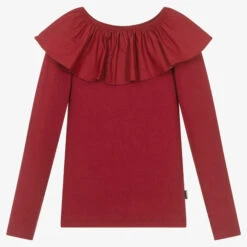 Molo Teen Girls Red Cotton Top