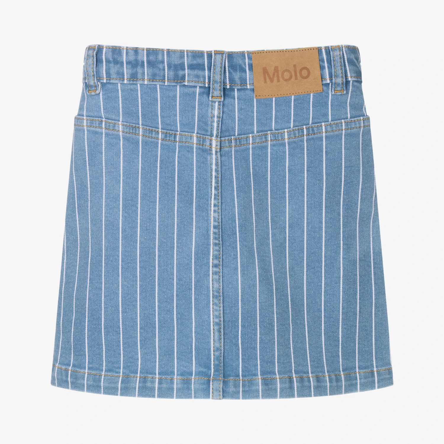 Molo Teen Girls Striped Denim Skirt 2 Molo Teen Girls Striped Denim Skirt - Image 2