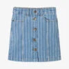 Molo Teen Girls Striped Denim Skirt