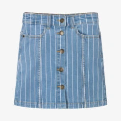 Molo Teen Girls Striped Denim Skirt